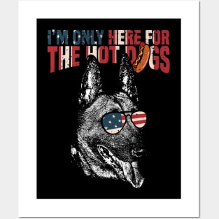 Belgian Malinois Shirt Funny 4th of July Pup Tee Posters and Art